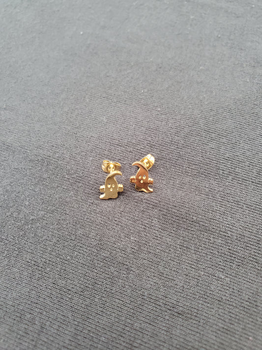 Ghost Earring Posts - Gold